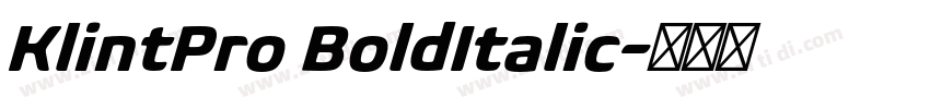 KlintPro BoldItalic字体转换